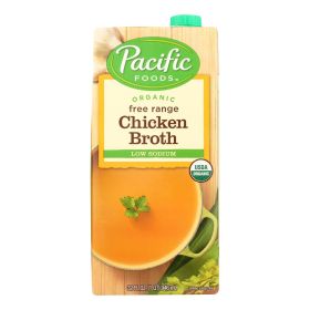 Pacific Natural Foods Free Range Chicken Broth - Low Sodium - Case Of 12 - 32 Fl Oz. - Default