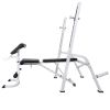 Workout Bench with Weight Rack, Barbell and Dumbbell Set 264.6 lb - Black